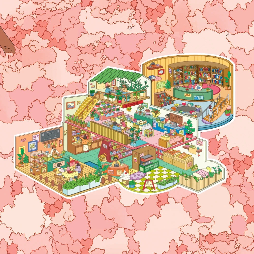 Li's Treasure Box 2.0 Original Scenery House Stickers
