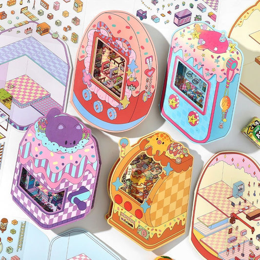 PET Third Series Scenery Die-Cut Stickers