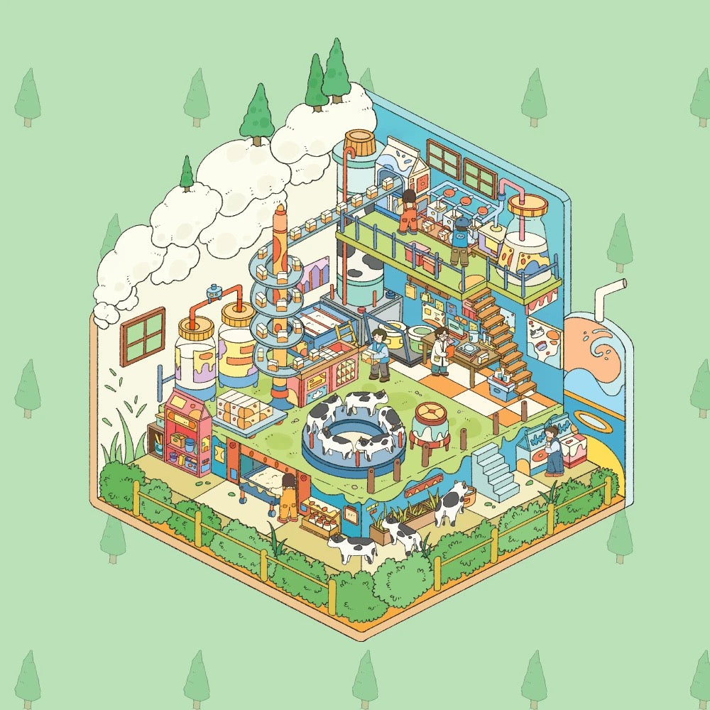 Li's Treasure Box 2.0 Original Scenery House Stickers