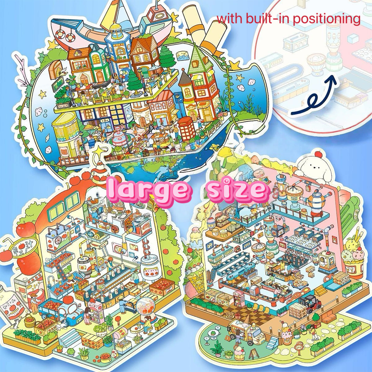 Li's Treasure Box 4.0 Landscaping Stickers with Built-in Positioning 3D Stereo